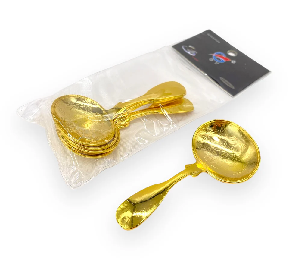 6.99 6 PC NUT SPOON-GOLD