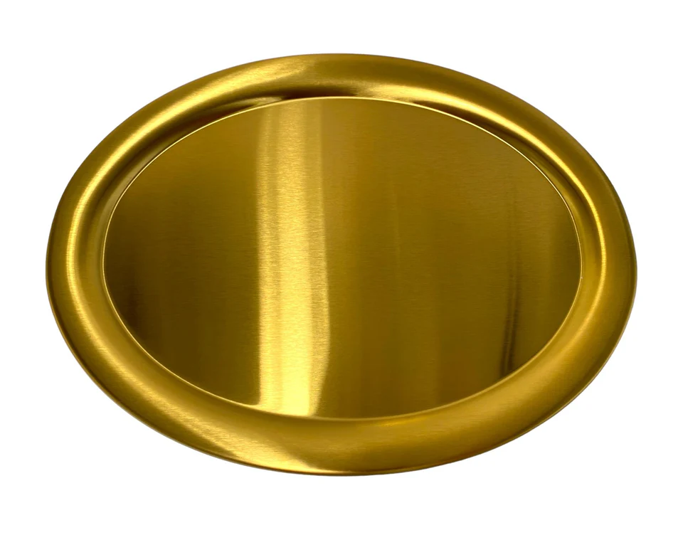 9.99 11.25 X 8.75 X S/S OVAL PLATE GOLD