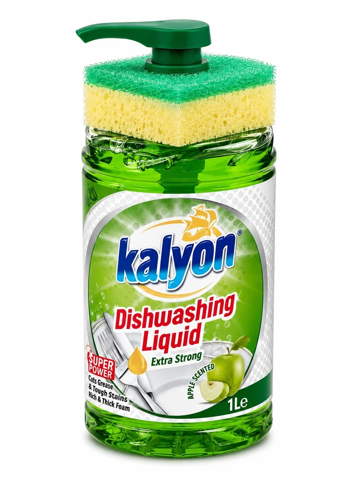 4.49 1L DISH SOAP W/SPONGE-APPLE