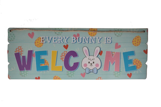 1.99 EVERY BUNNY IS WELCOME HANGING DÉCOR
