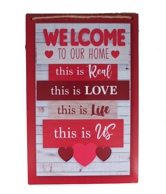 1.99 VALENTINES DAY WELCOME TO OUR HOME 