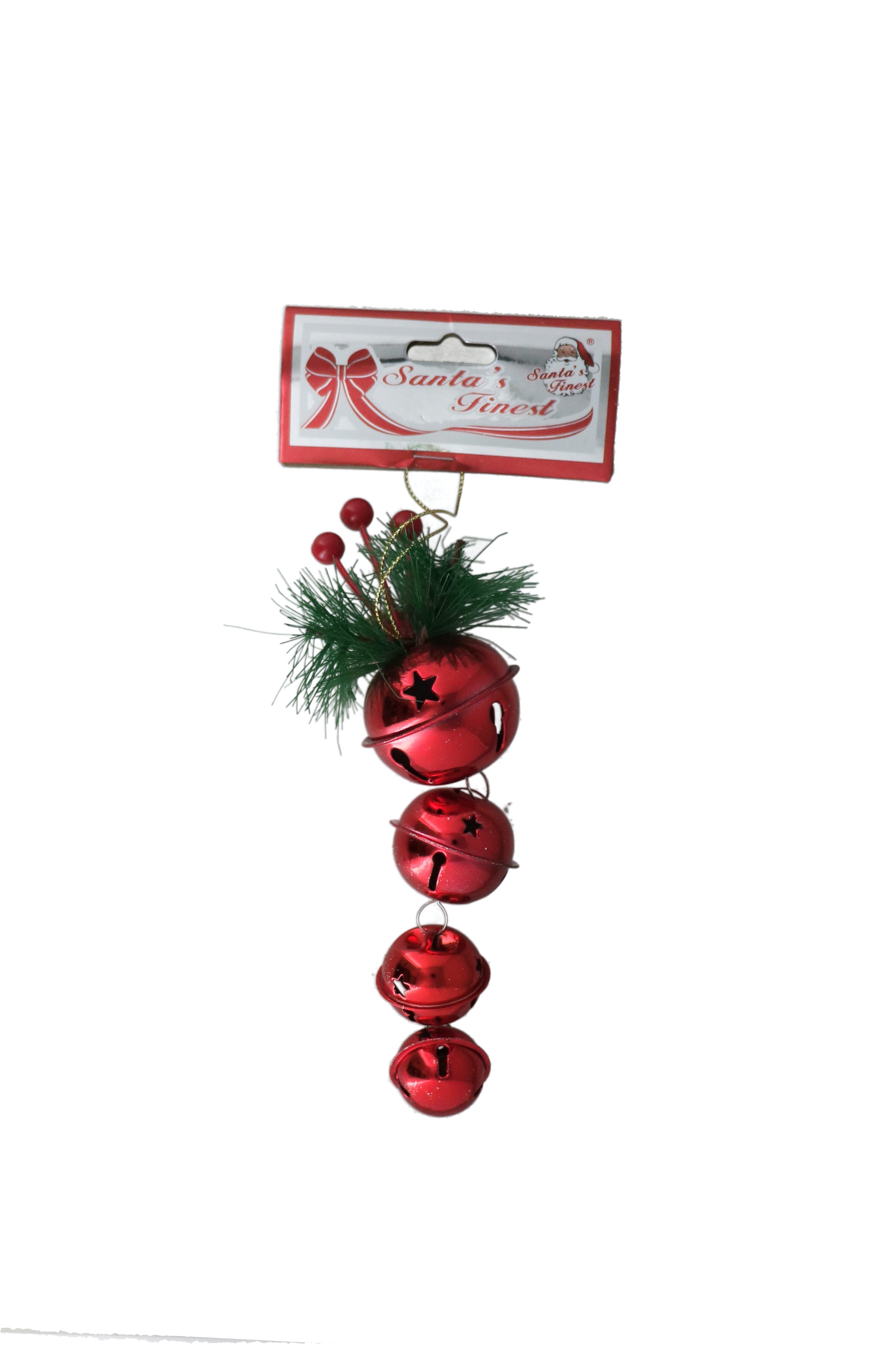 1.99 BELL ORNAMENT 3-5CM 4PC RED