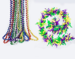 Bead Necklaces And Feather Boas