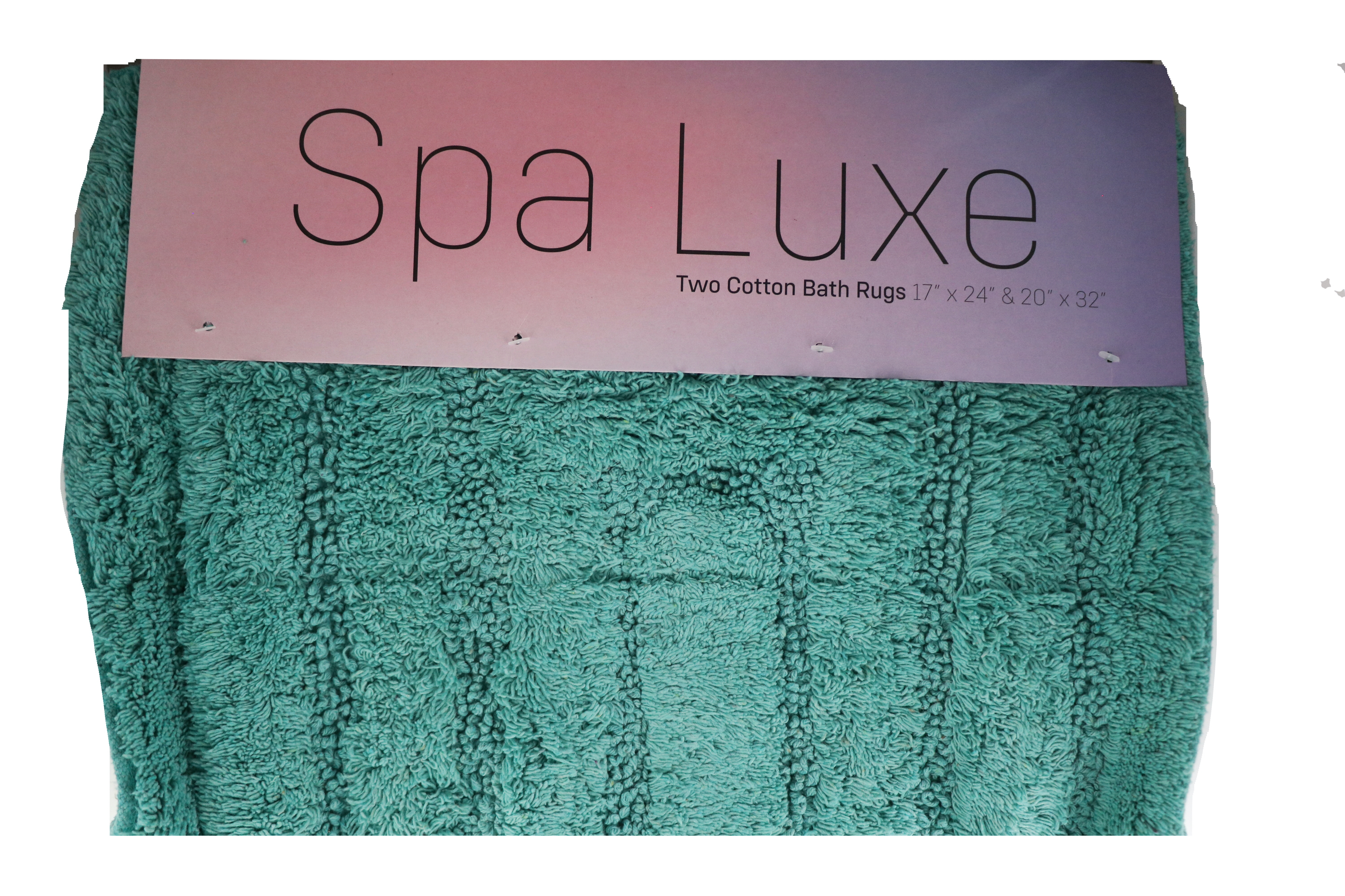 9.99 SPA LUXE TWO COTTON BATH RUGS