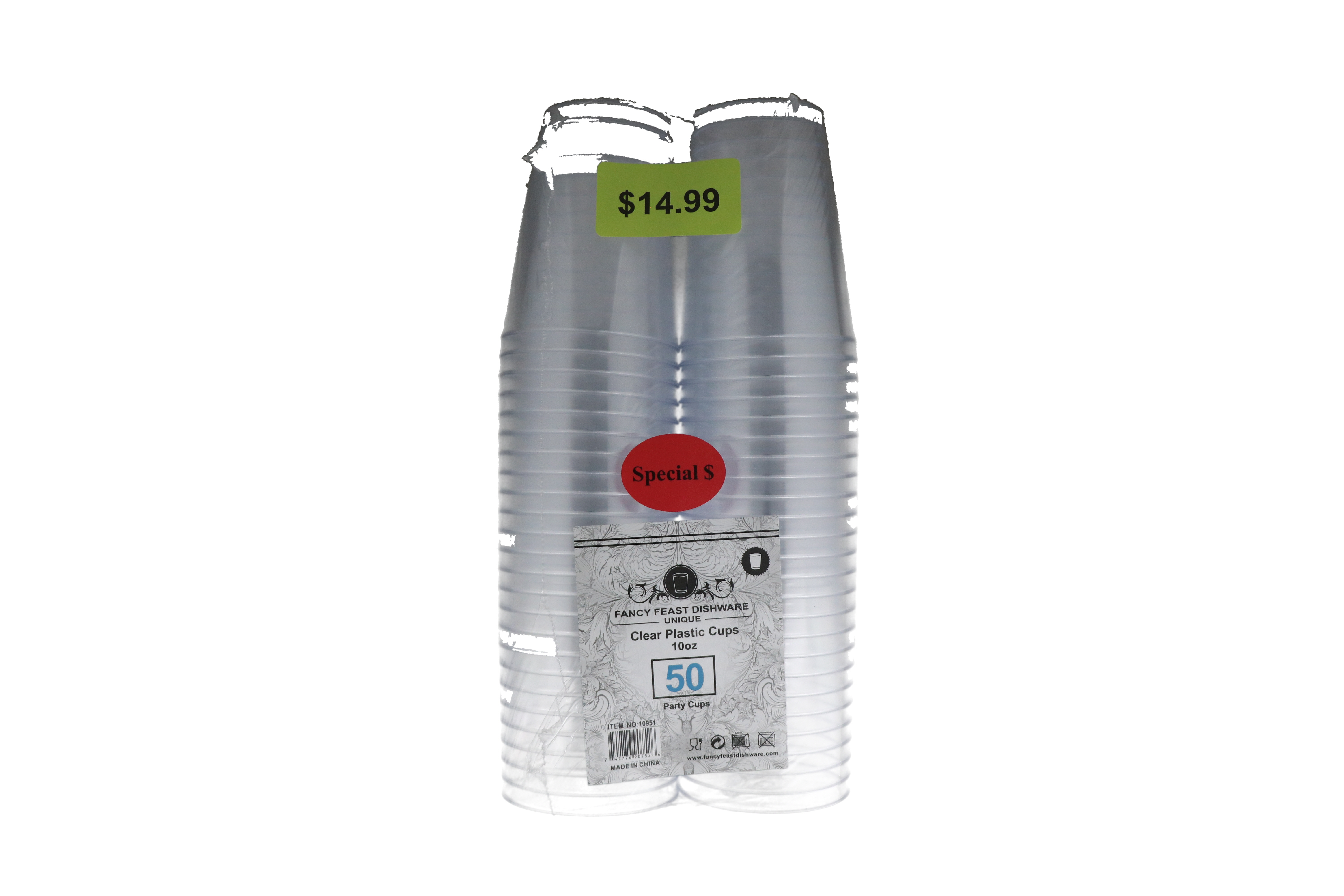 14.99 CLEAR CUPS 50 PACK