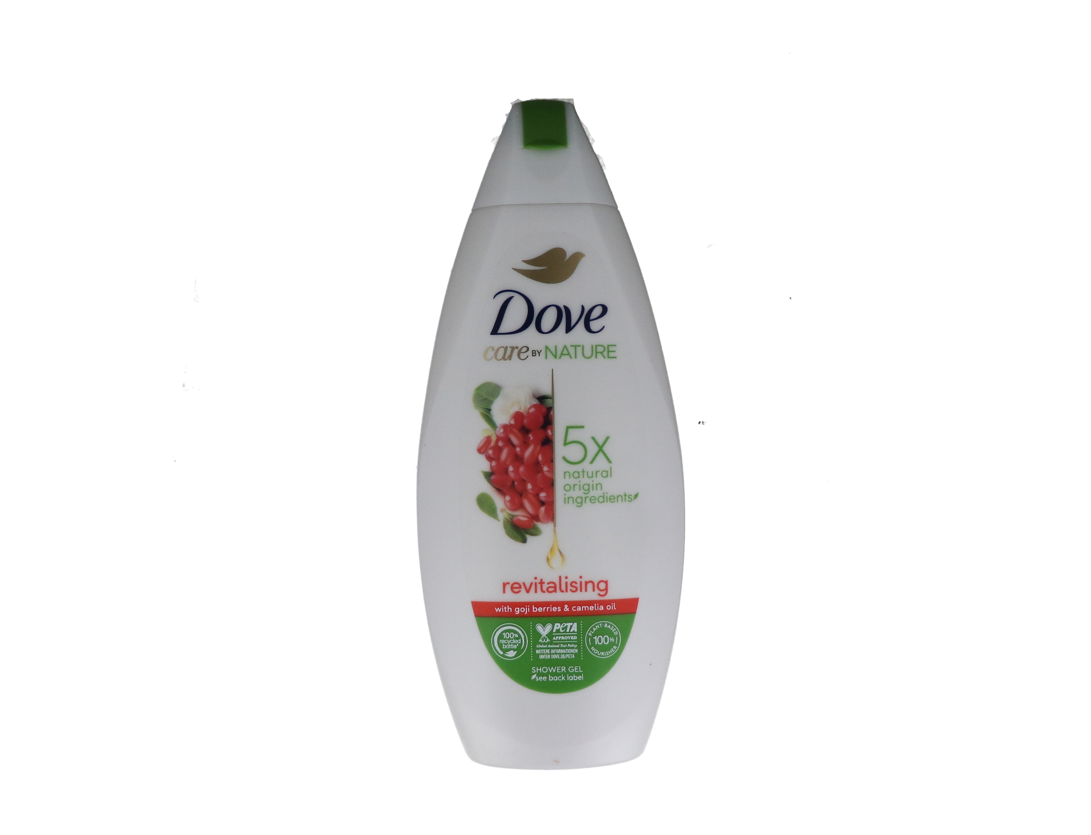 3.99 DOVE REVITALISING GOJI BERRIES AND CAMELIA OIL 225 ML