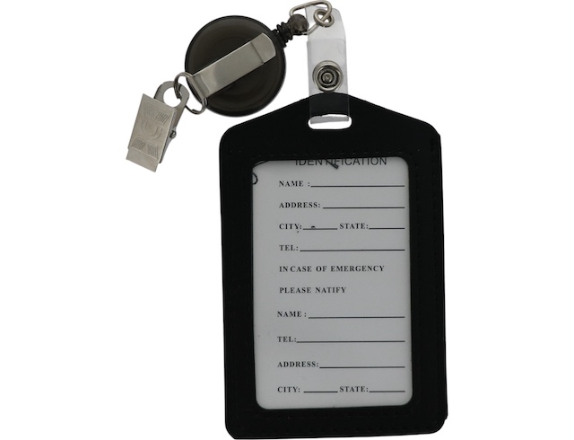 BLACK ID HOLDER