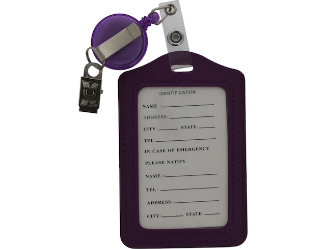 PURPLE ID HOLDER