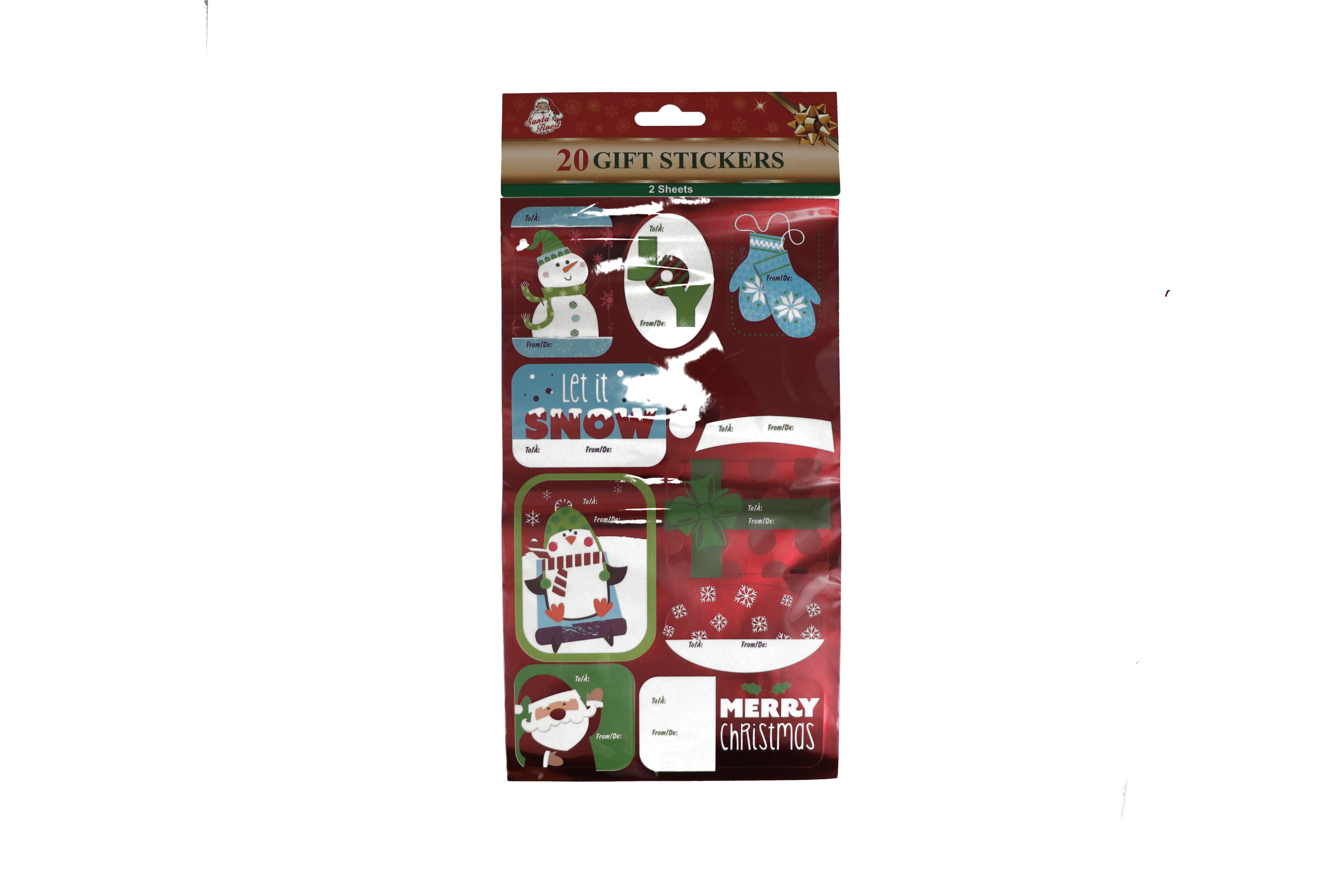 1.99 GIFT TAG HOT STAMP 20CT 2SHEETS 2ASSTD