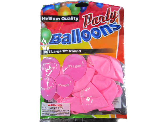 BALLOONS ITS A GIRL 10PK  