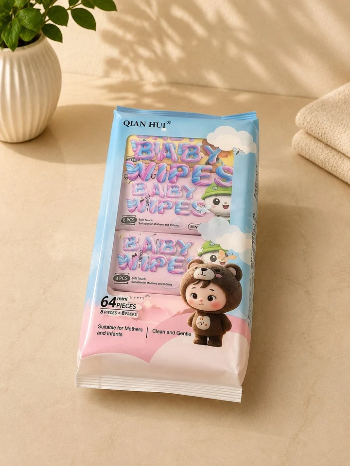 2.49 8 PACK BABY WIPES-64CT