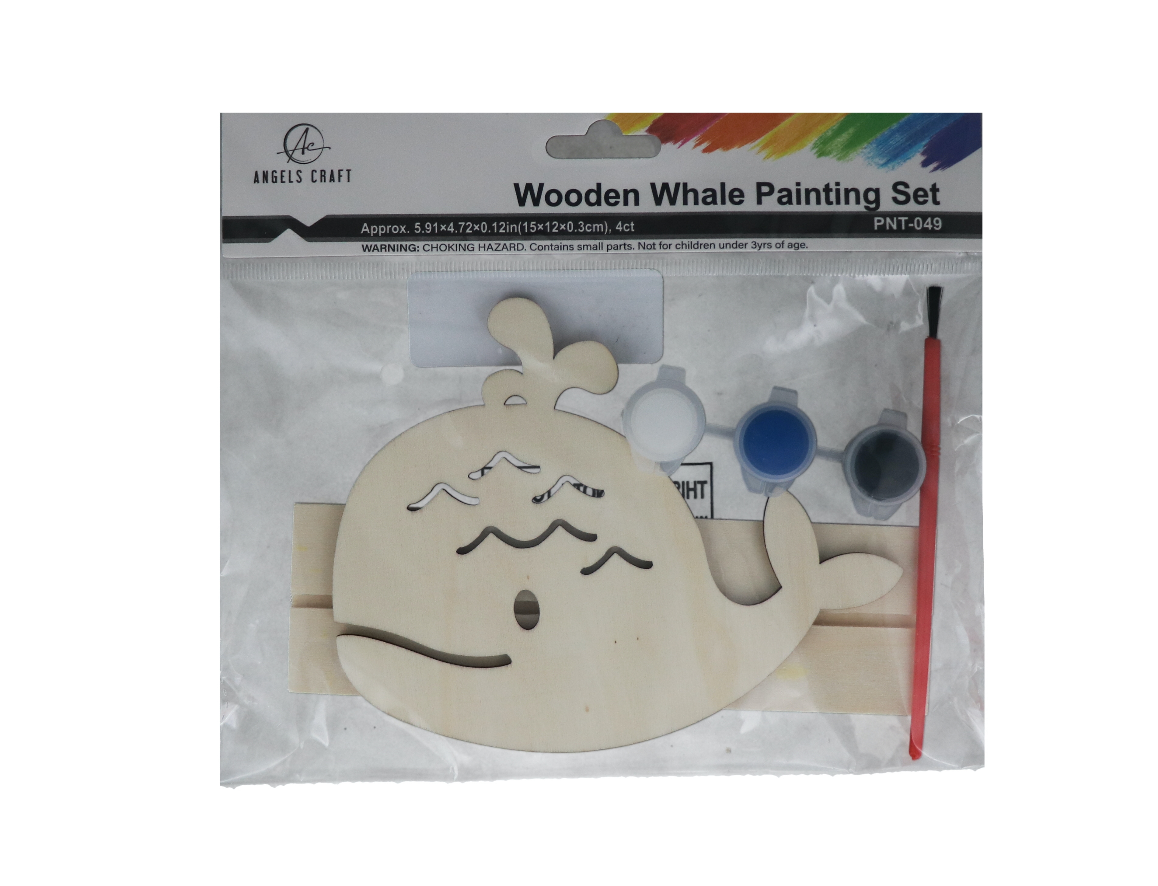 WOODEN WHALE PAINTING SET 