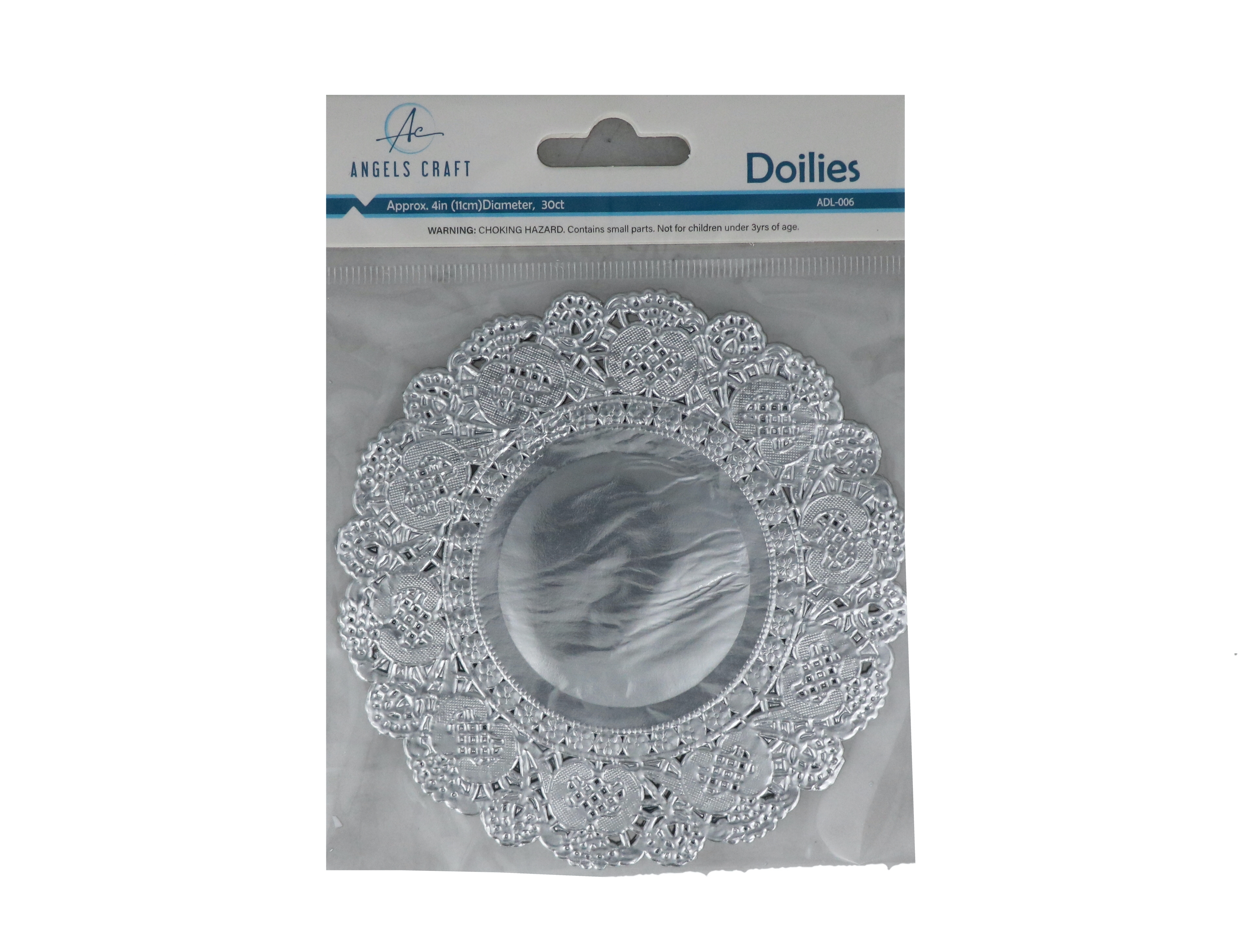SILVER DOILIES 4 INCH 30 COUNT