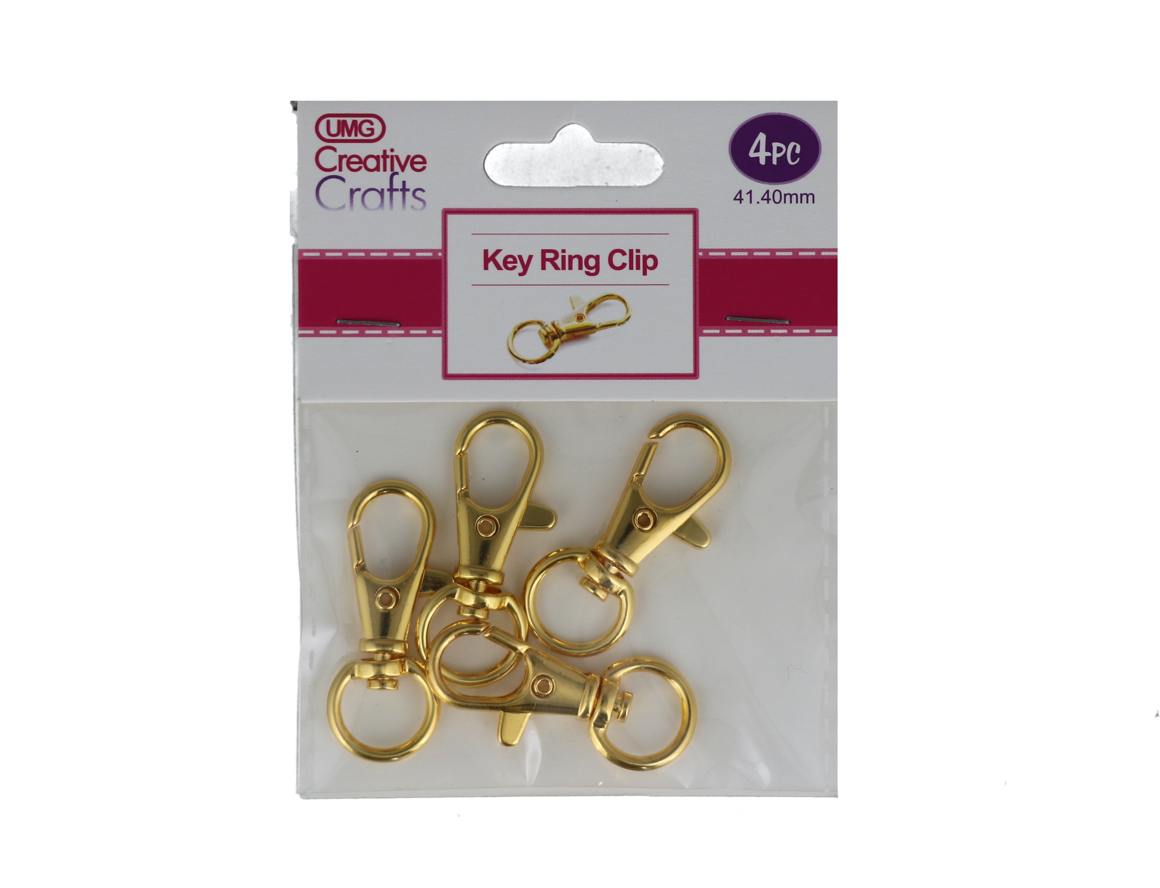 GOLD KEY RING CLIP 4 PACK