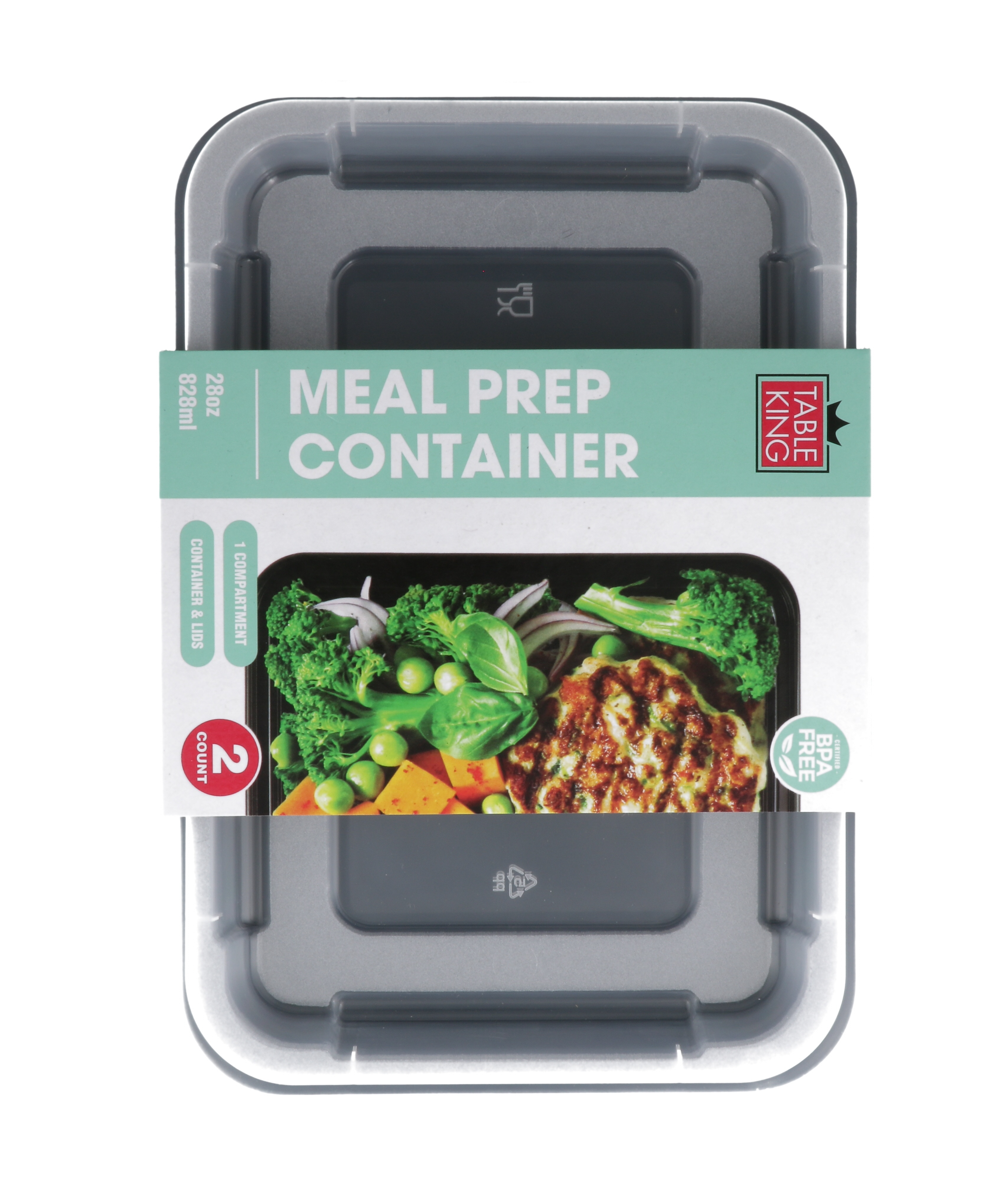 TABLE KING MEAL PREP CONTAINER RECTANGLE 28 OZ
