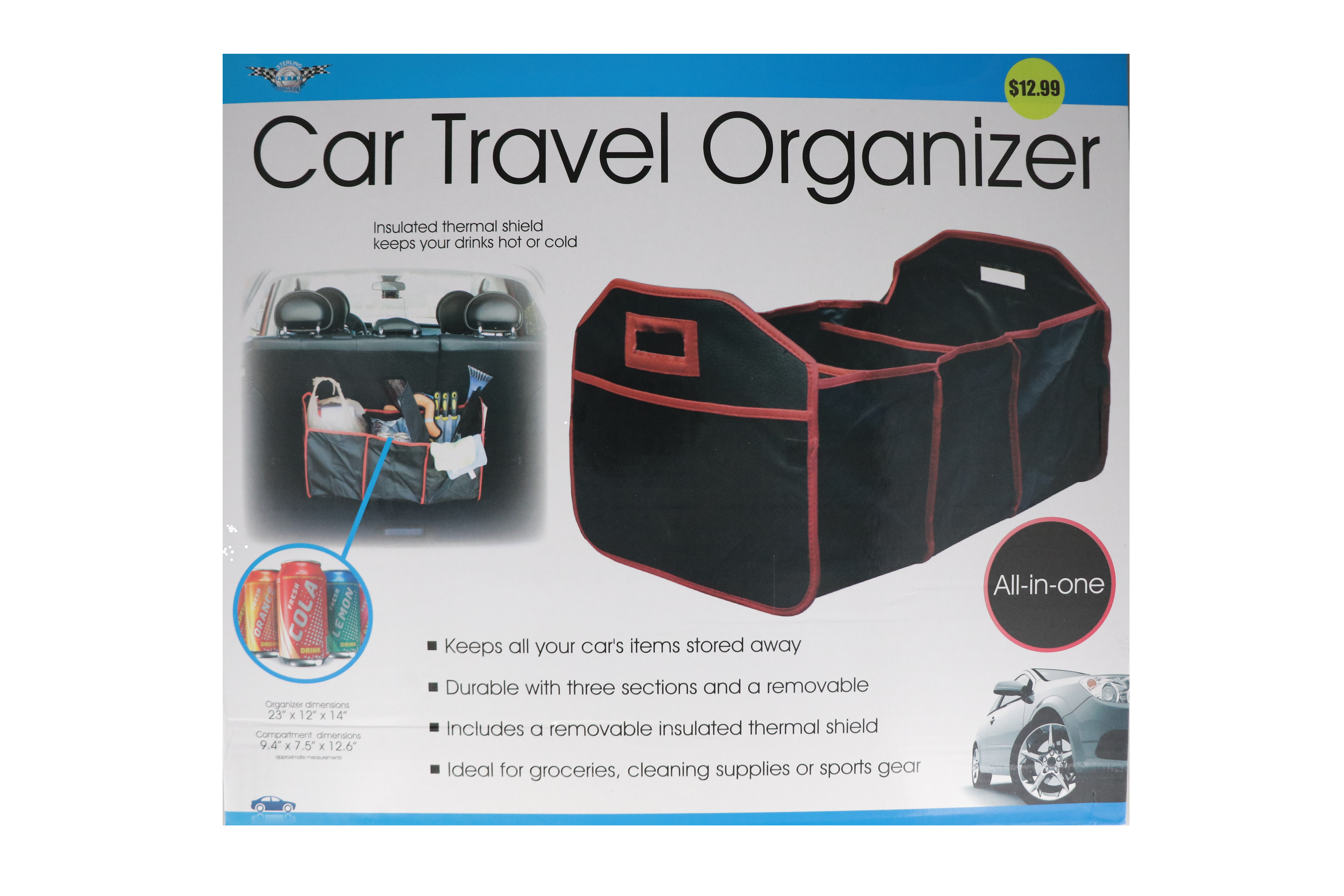 12.99 CAR TRAVEL ORGANIZER