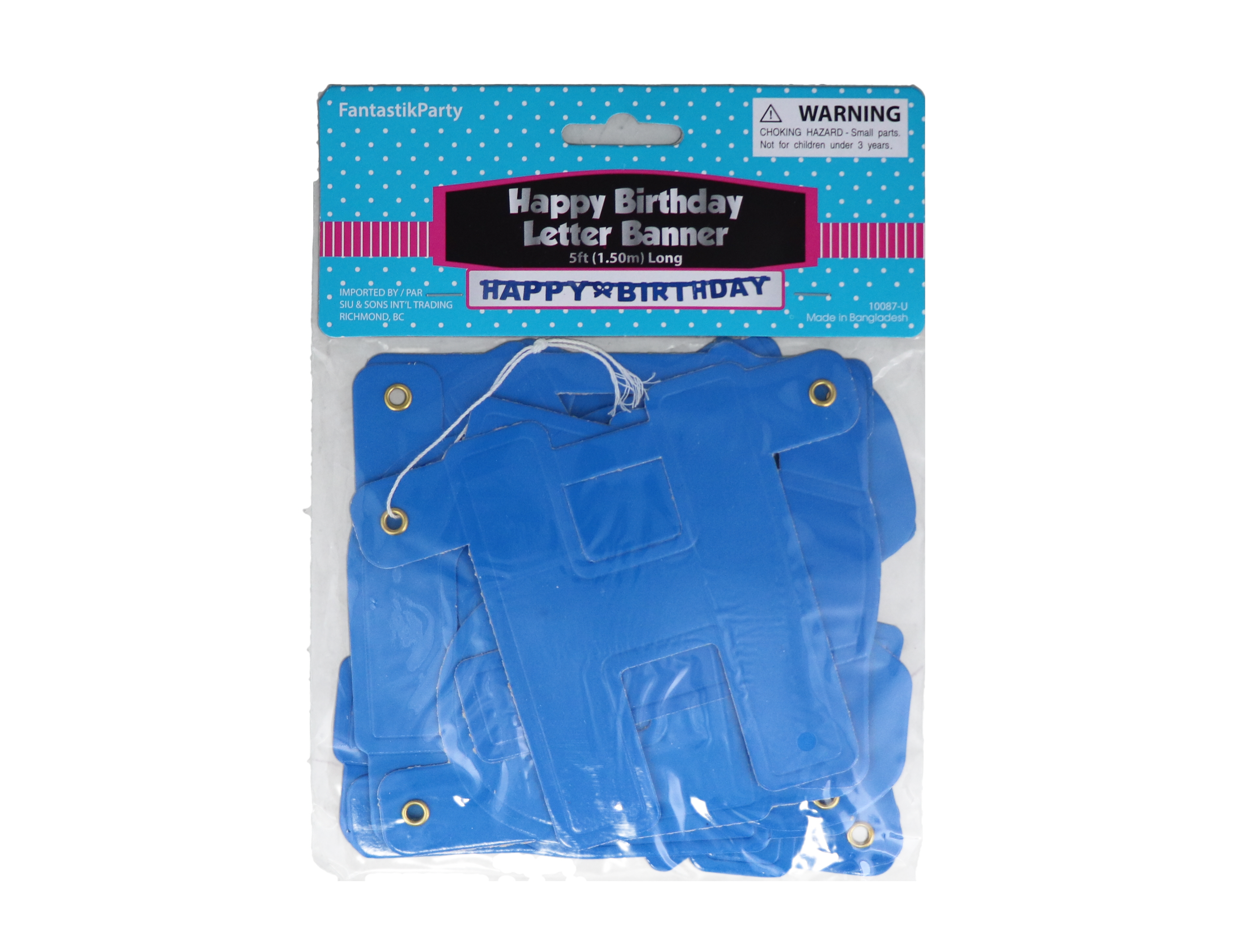 ROYAL BLUE HAPPY BIRTHDAY LETTER BANNER 5 FT X 4.25 INCH