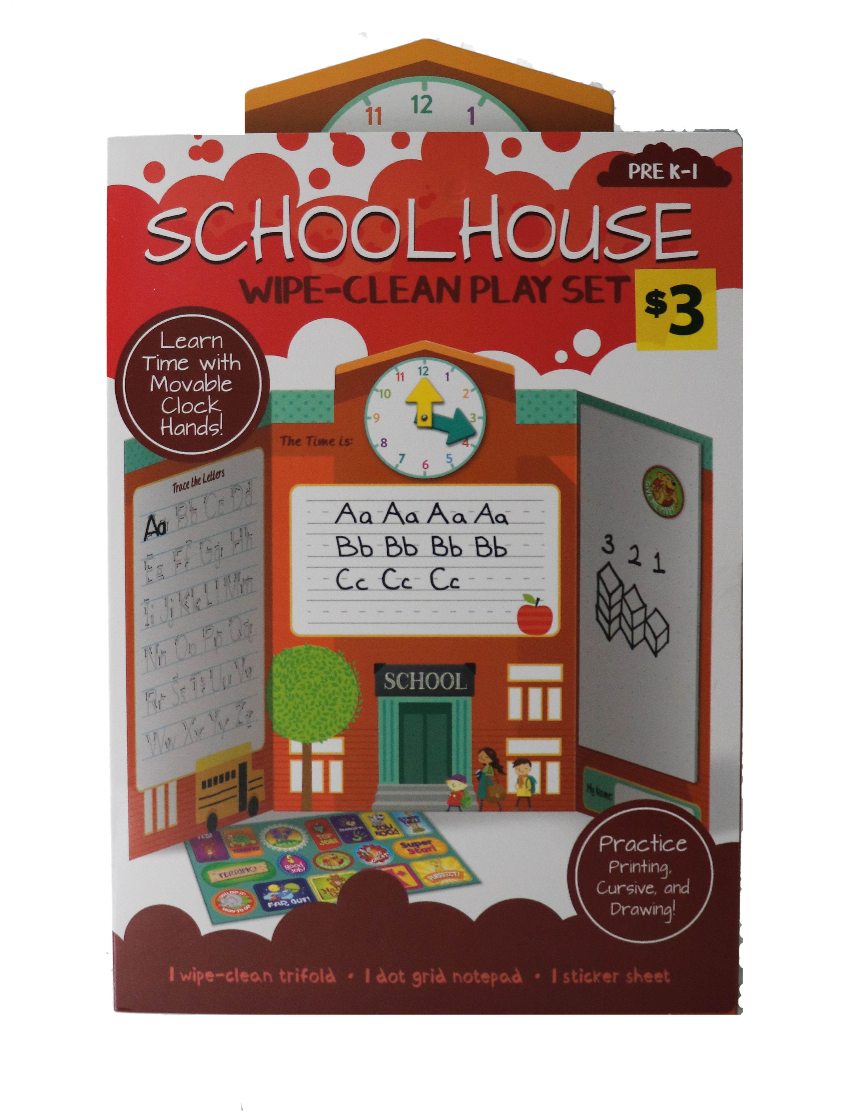 SCHOOL HOUSE WIPE CLEAN PLAY SET