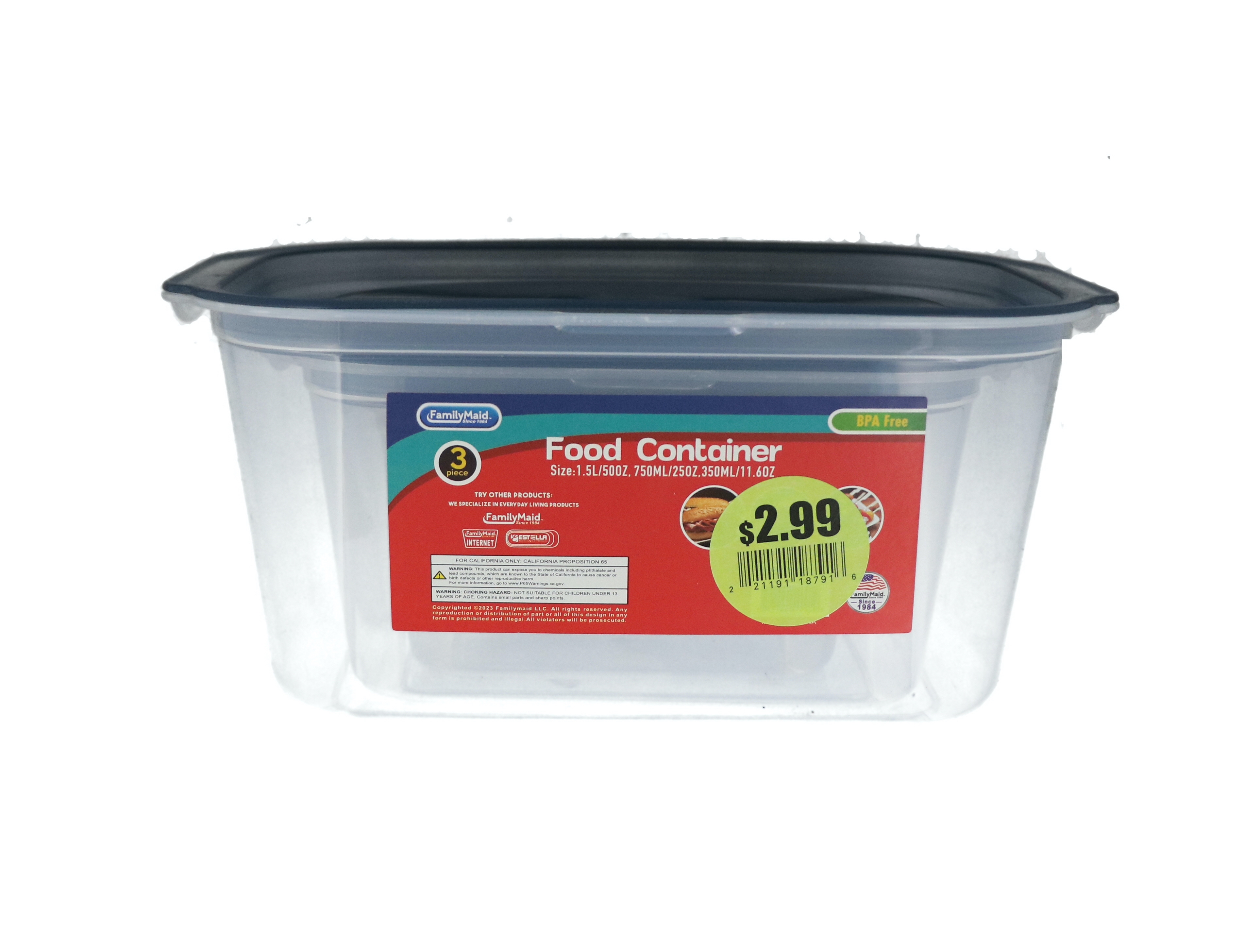 2.99 FOOD CONTAINER  