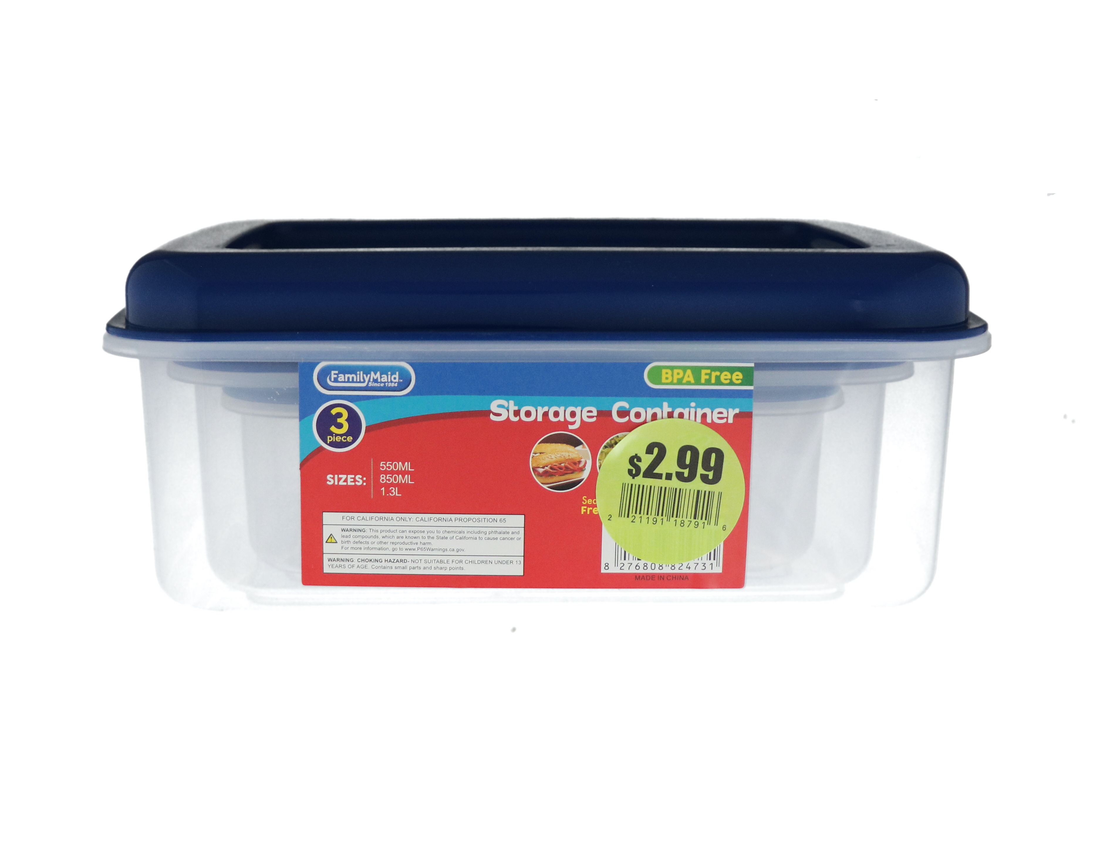 2.99 STORAGE CONTAINER 3 PACK