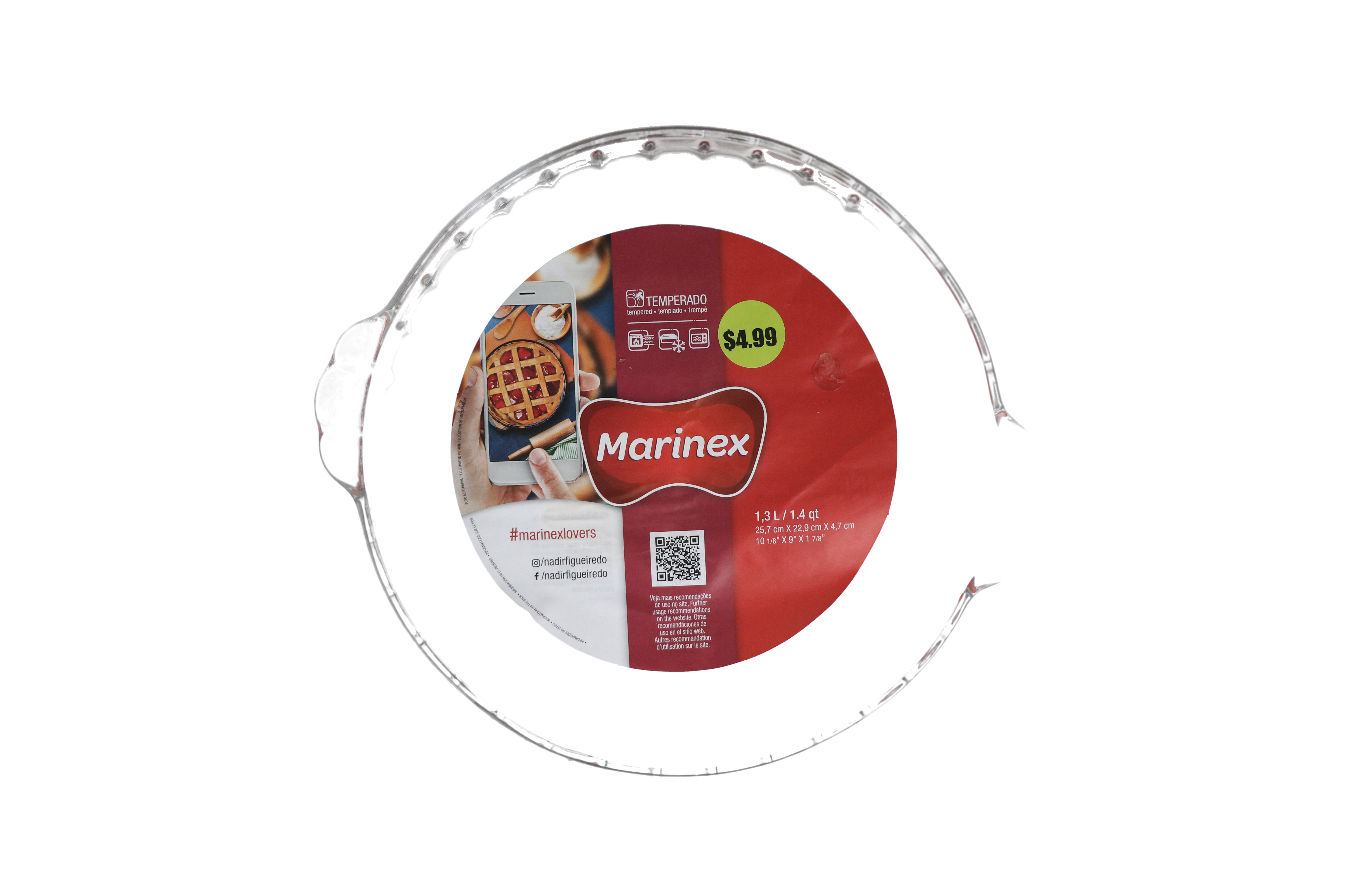 4.99 FLUTED ROUND PIE DISH 1.4 QT