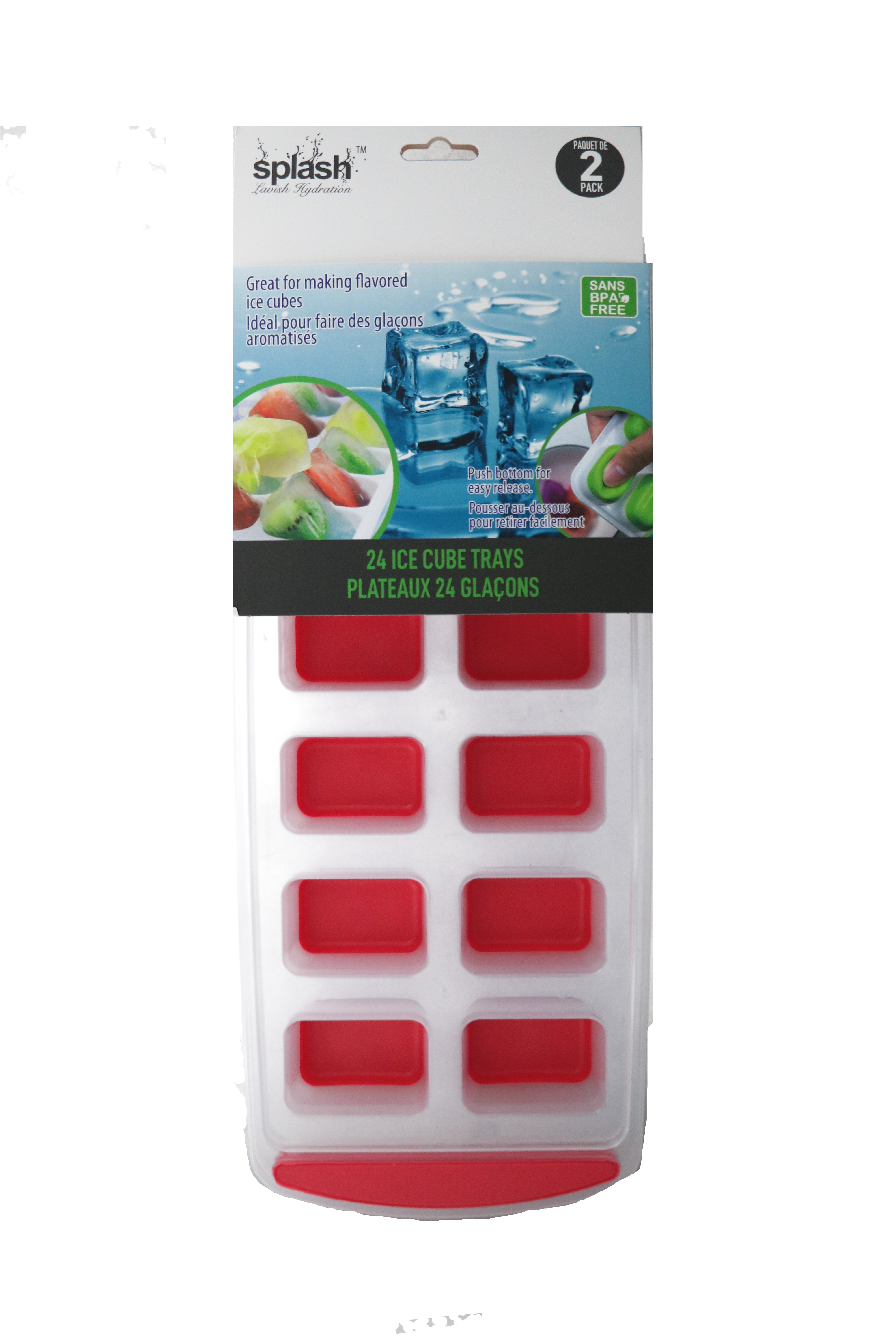 2.99 SPLASH 24 ICE CUBE TRAYS 