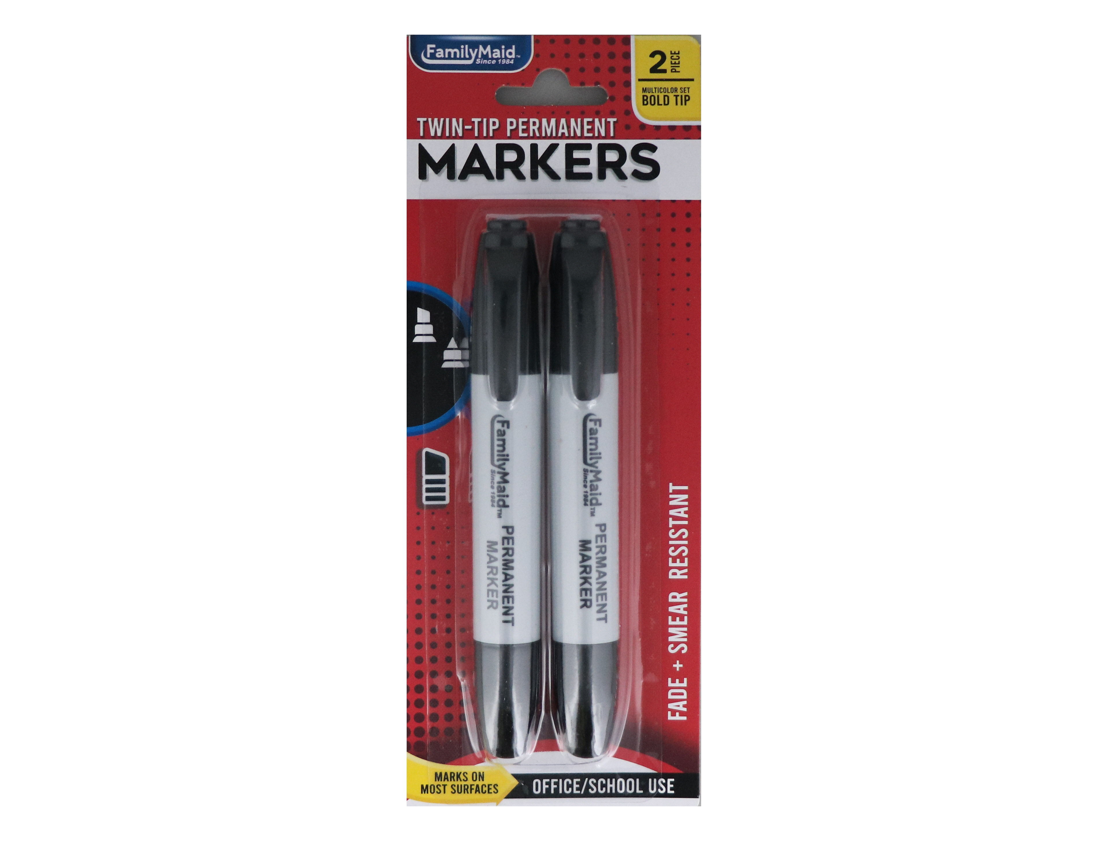 TWIN TIP PERMANENT MARKERS 2 PIECE