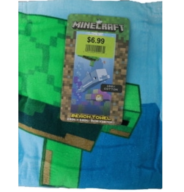 6.99 MINECRAFT TOWEL