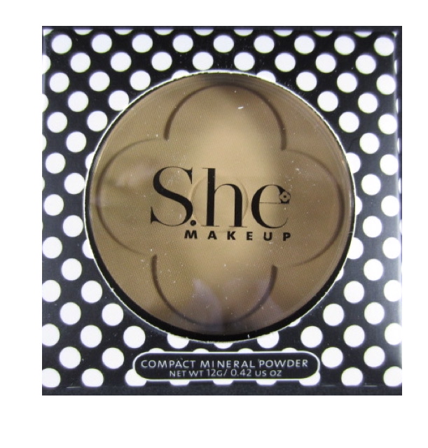 SHE COSMETICS PRESS POWDER DARK BEIGE  