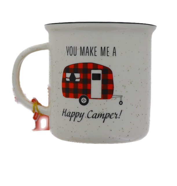 4.99 HAPPY CAMPER CANDLE IN MUG  