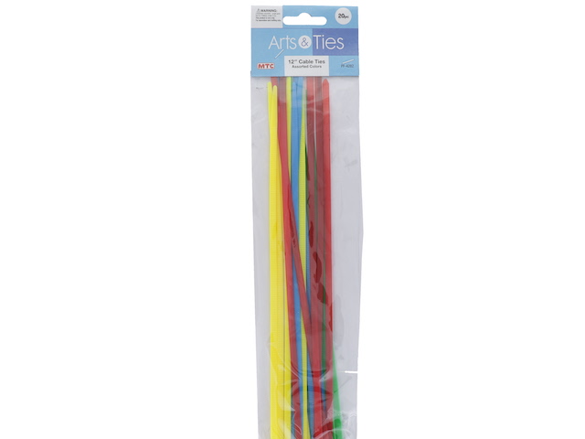 CABLE TIES-ASST.COLORS 24PC  