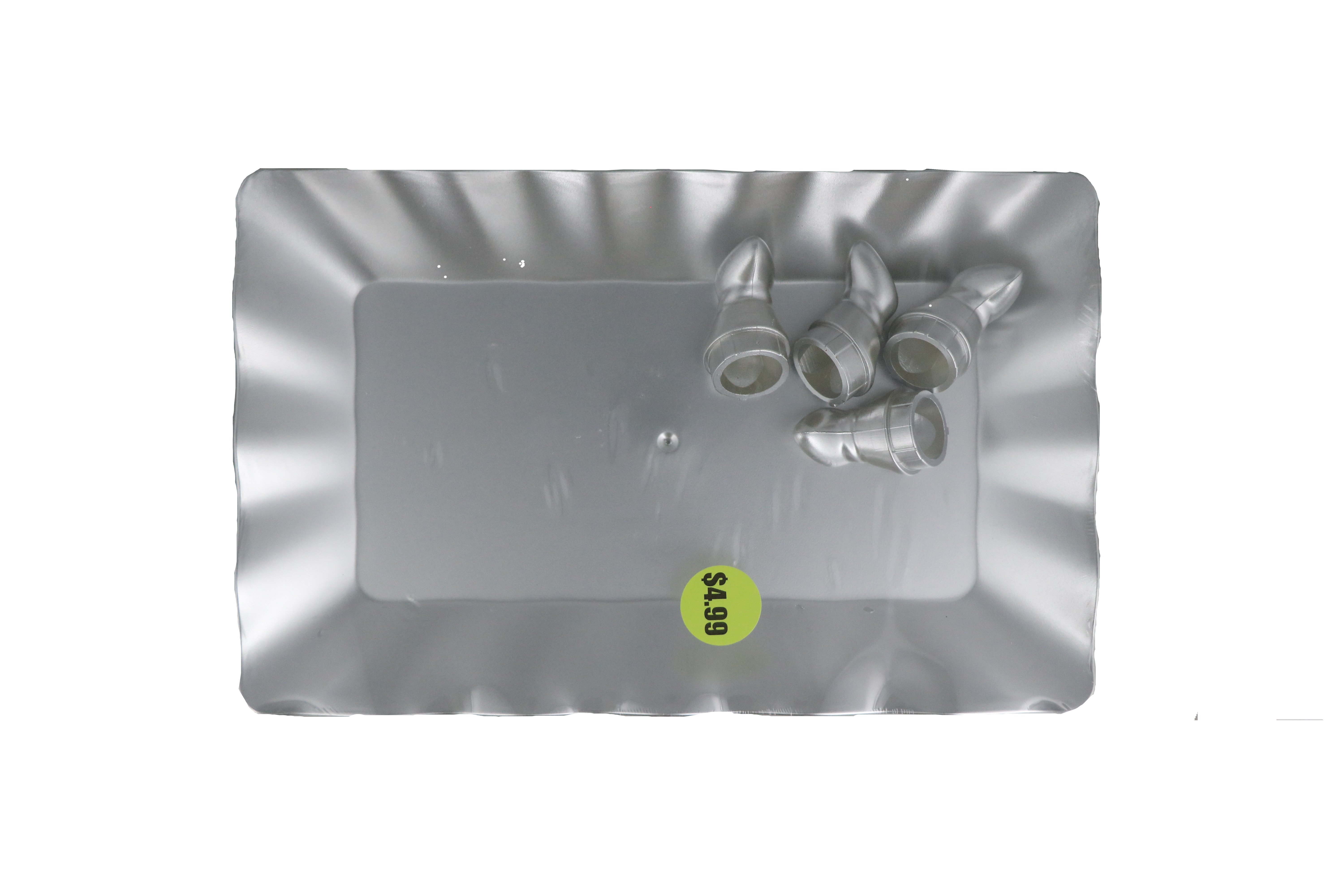 4.99 SILVER SCALLOPED TREAT STAND