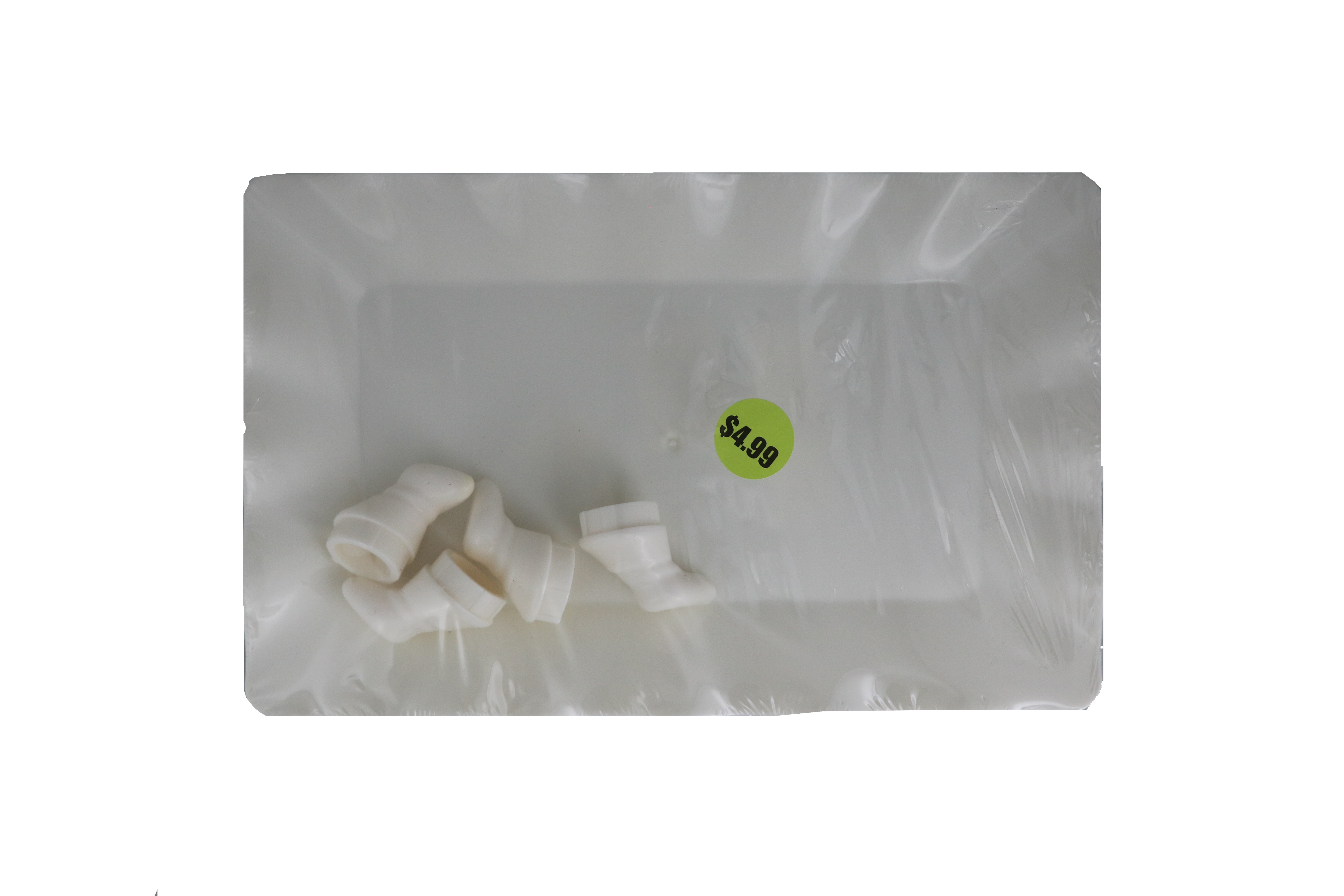 4.99 WHITE SCALLOPED TREAT STAND